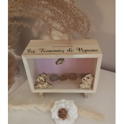 Tirelire en bois personnalisée