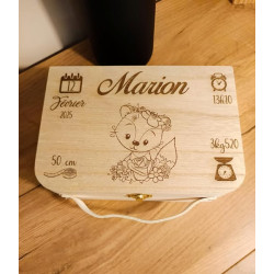 Boîte à souvenirs en bois personnalisée