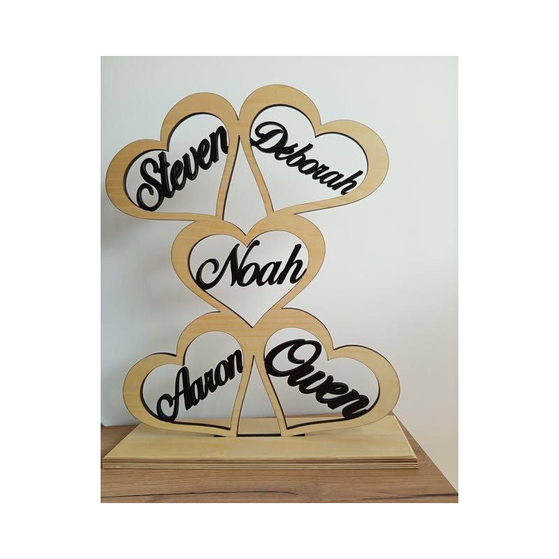 Cœurs Personnalisés 5 prénoms