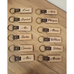 Porte Clé Rectangulaire Cuir