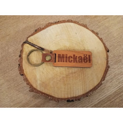 Porte Clé Rectangulaire Cuir