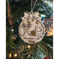 Boule Noël  personnalisée Renne